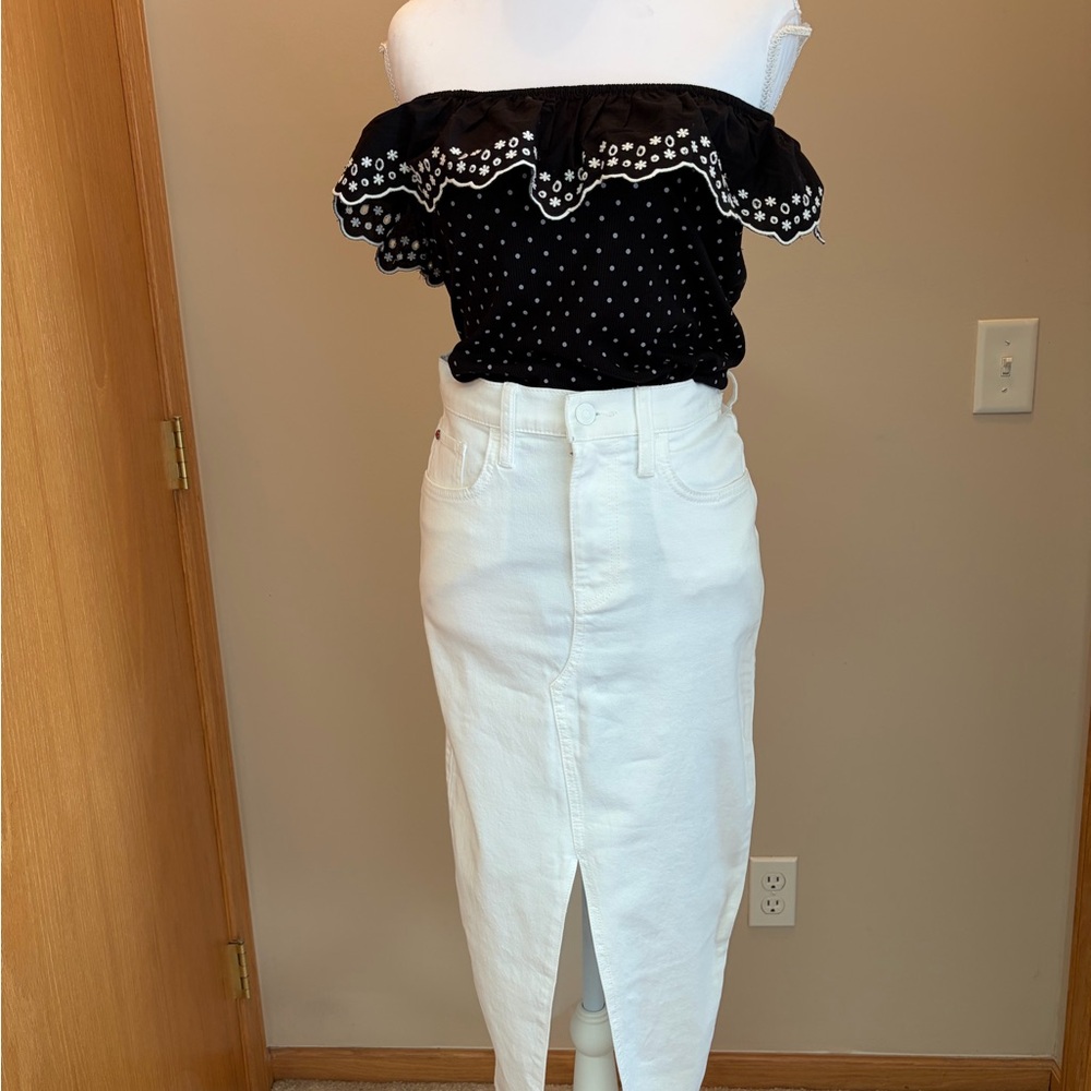 #421 Gorgeous Hudson Denim Reconstructed White Pocket Detail. NWOT - Picture 5 of 15